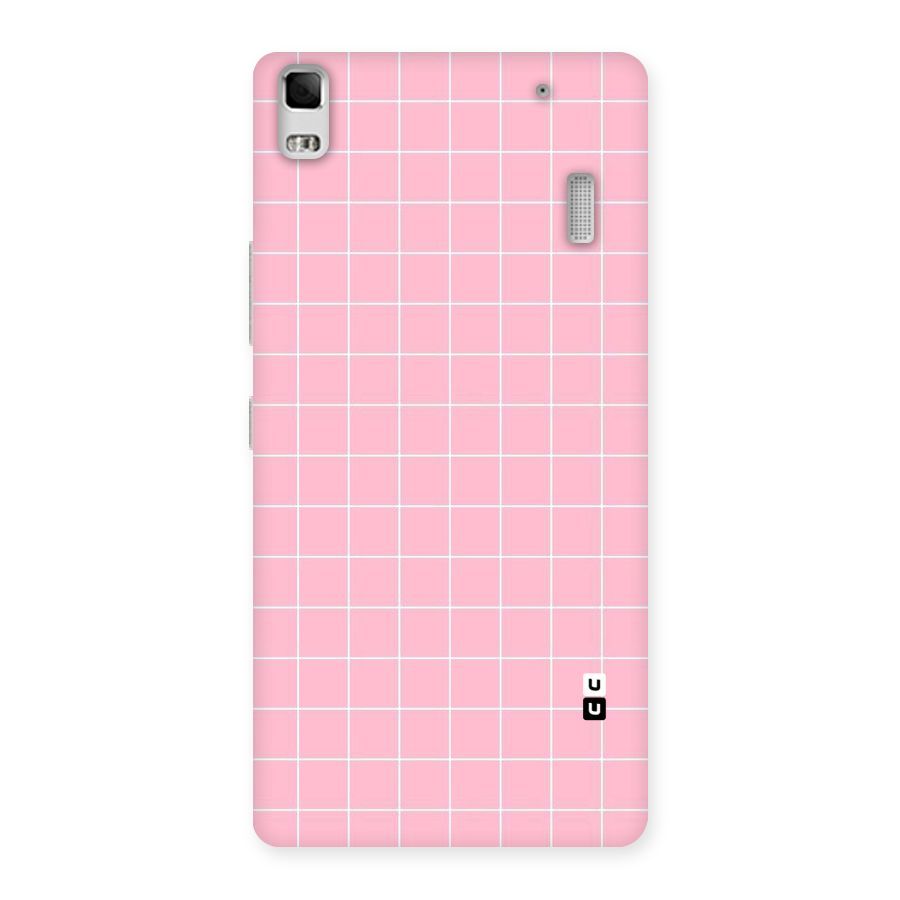 Pink Checks Back Case for Lenovo A7000