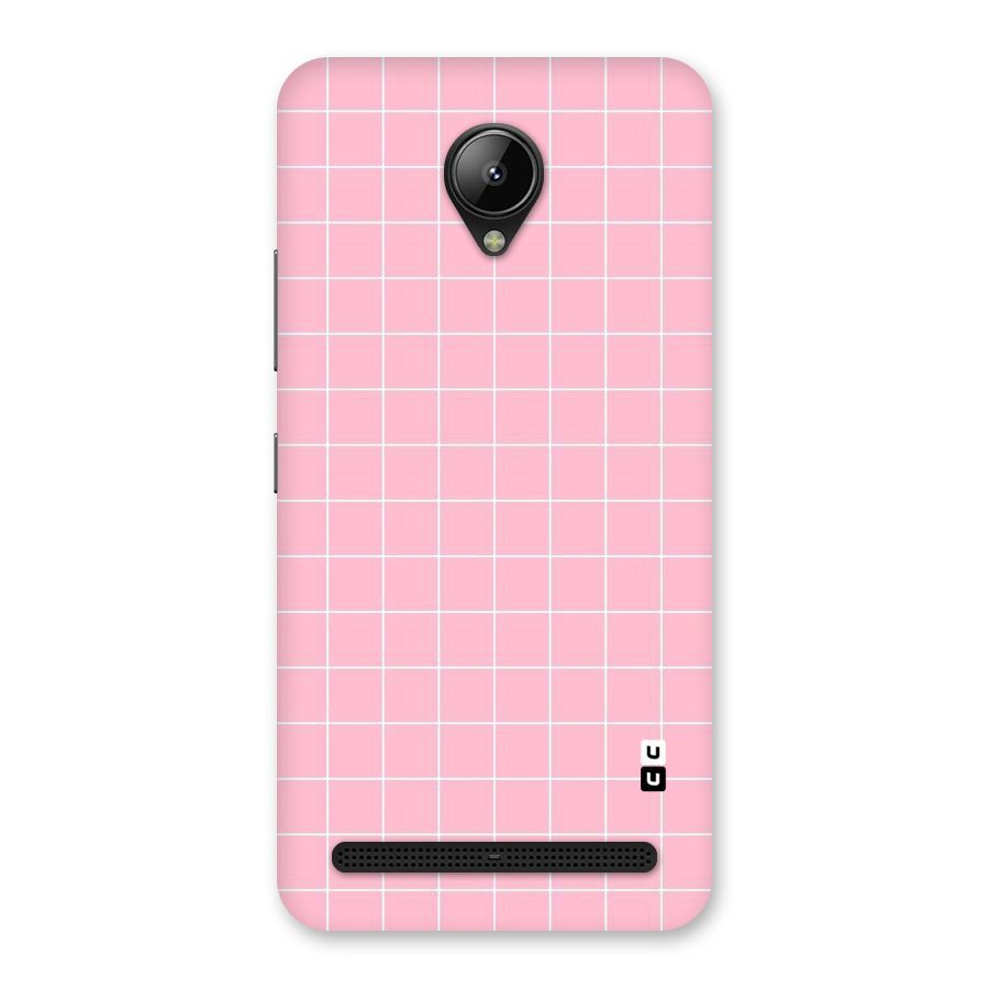 Pink Checks Back Case for Lenovo C2