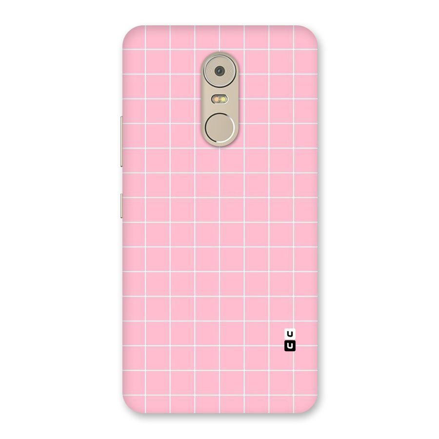 Pink Checks Back Case for Lenovo K6 Note