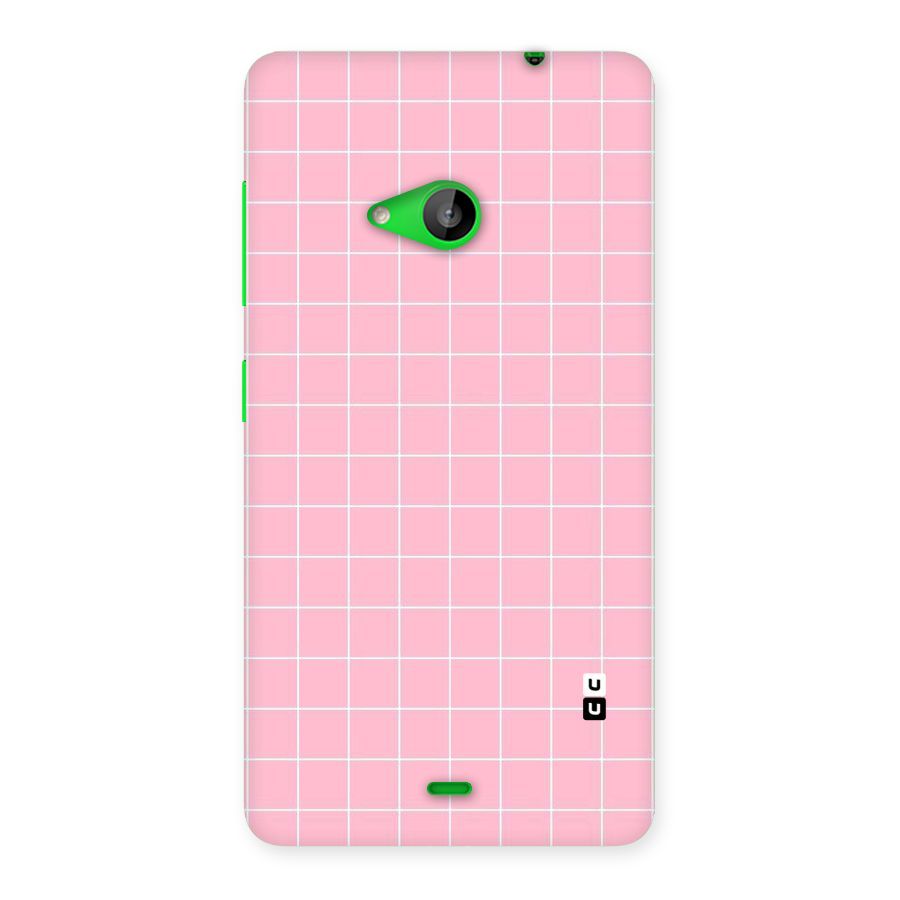 Pink Checks Back Case for Lumia 535