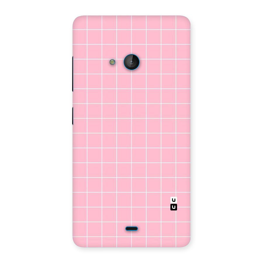 Pink Checks Back Case for Lumia 540