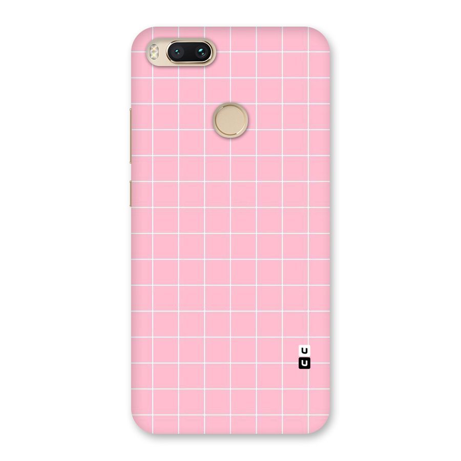 Pink Checks Back Case for Mi A1