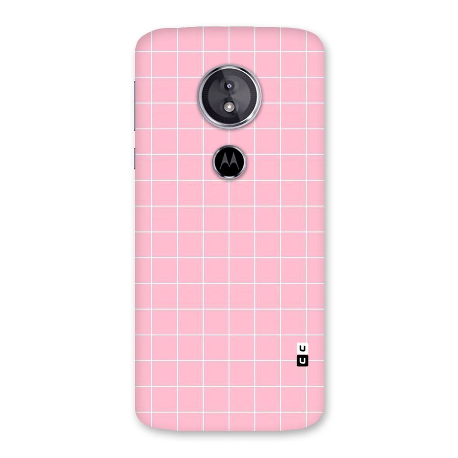 Pink Checks Back Case for Moto E5