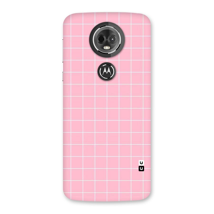 Pink Checks Back Case for Moto E5 Plus