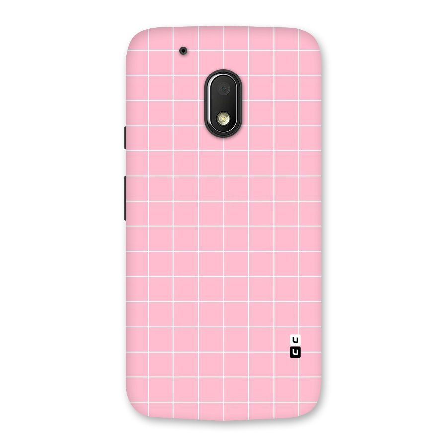 Pink Checks Back Case for Moto G4 Play