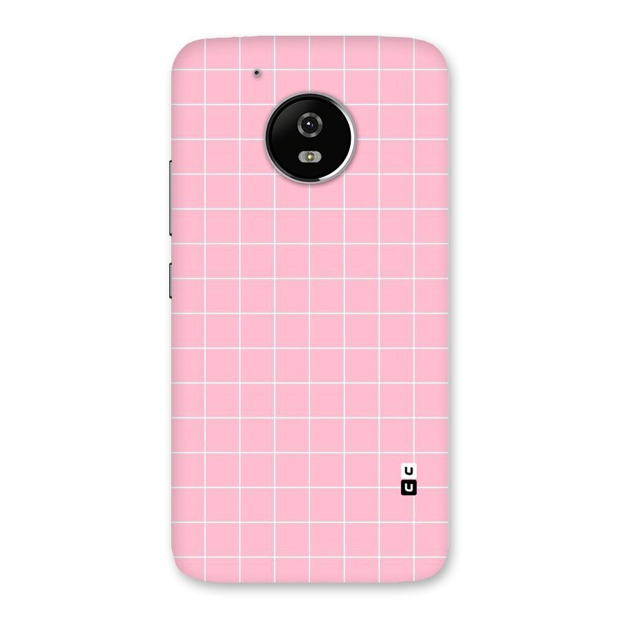 Pink Checks Back Case for Moto G5