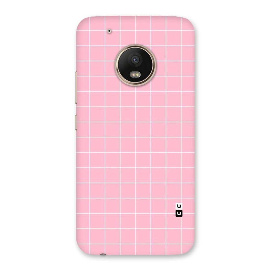 Pink Checks Back Case for Moto G5 Plus