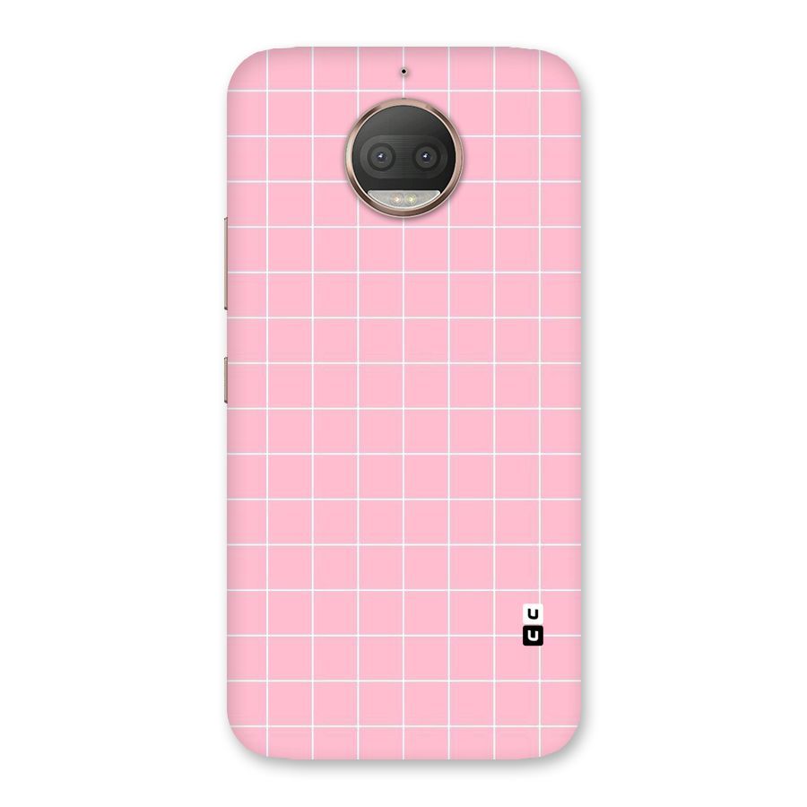 Pink Checks Back Case for Moto G5s Plus