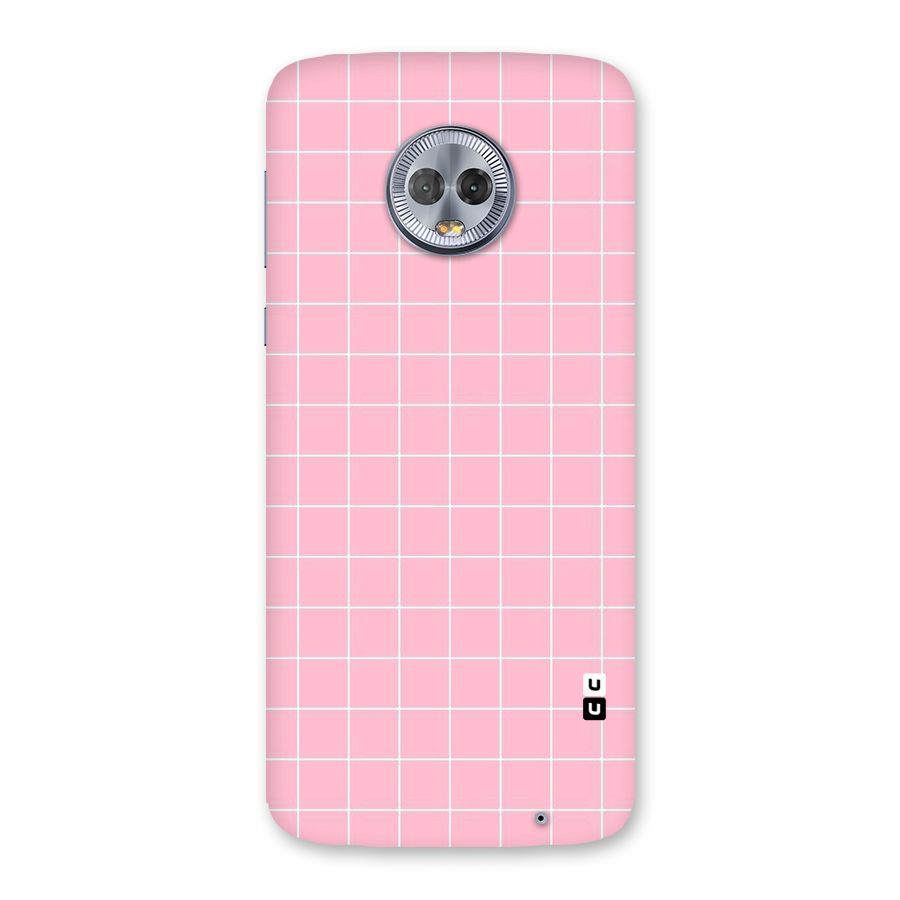 Pink Checks Back Case for Moto G6 Plus