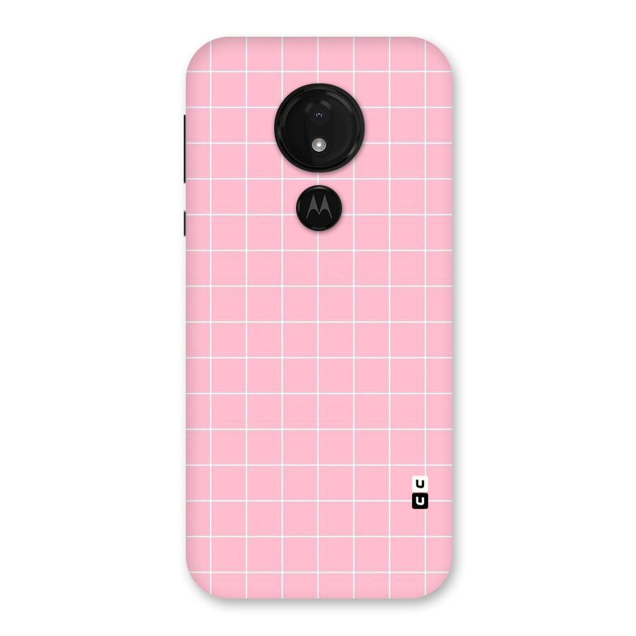Pink Checks Back Case for Moto G7 Power
