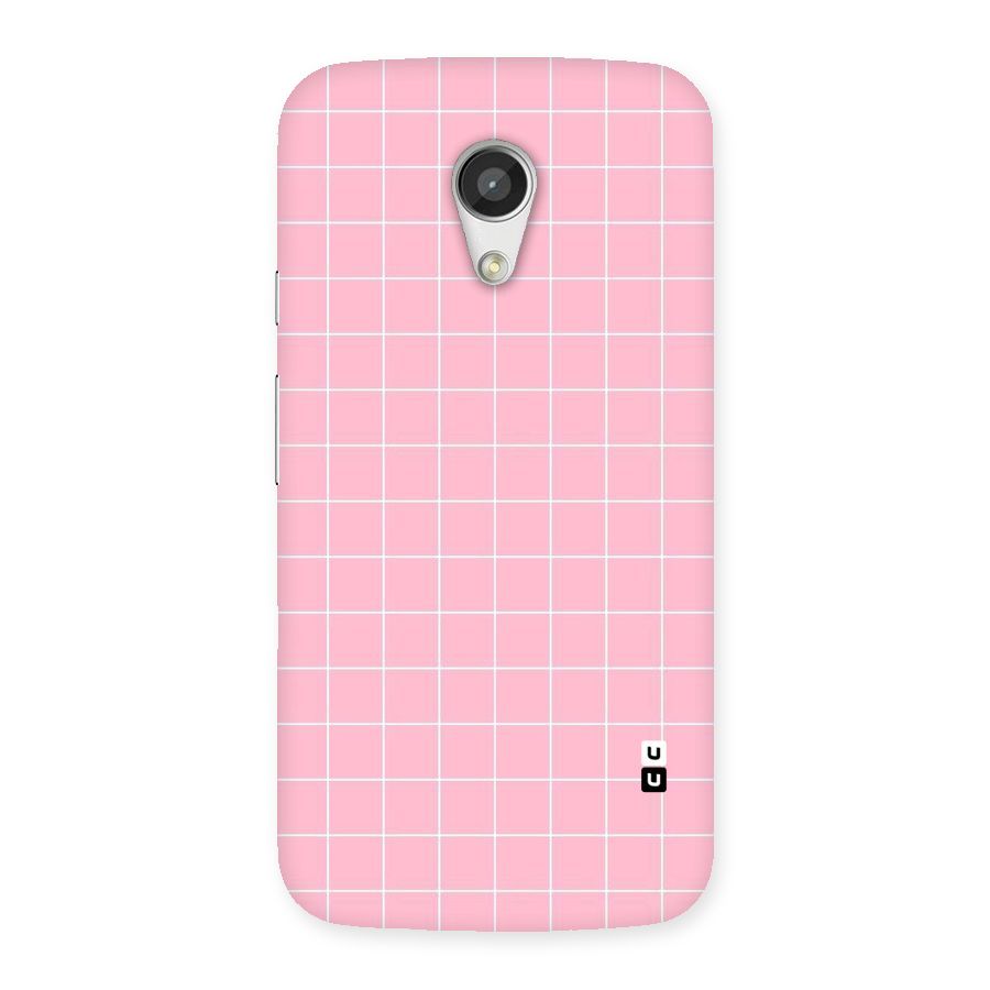 Pink Checks Back Case for Moto G 2nd Gen