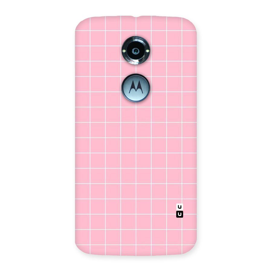 Pink Checks Back Case for Moto X 2nd Gen