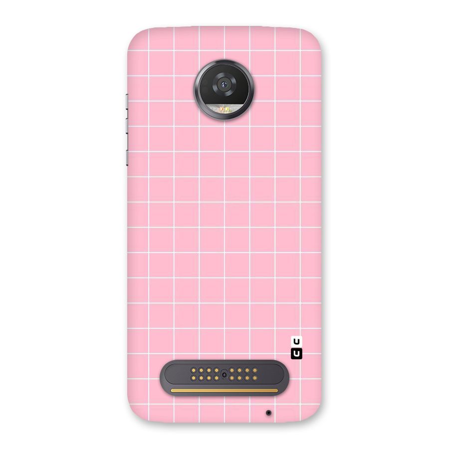 Pink Checks Back Case for Moto Z2 Play