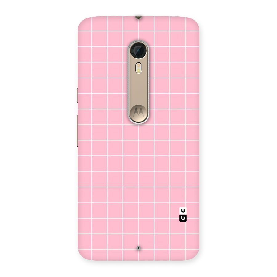 Pink Checks Back Case for Motorola Moto X Style