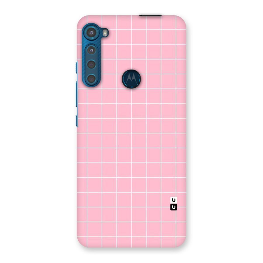 Pink Checks Back Case for Motorola One Fusion Plus