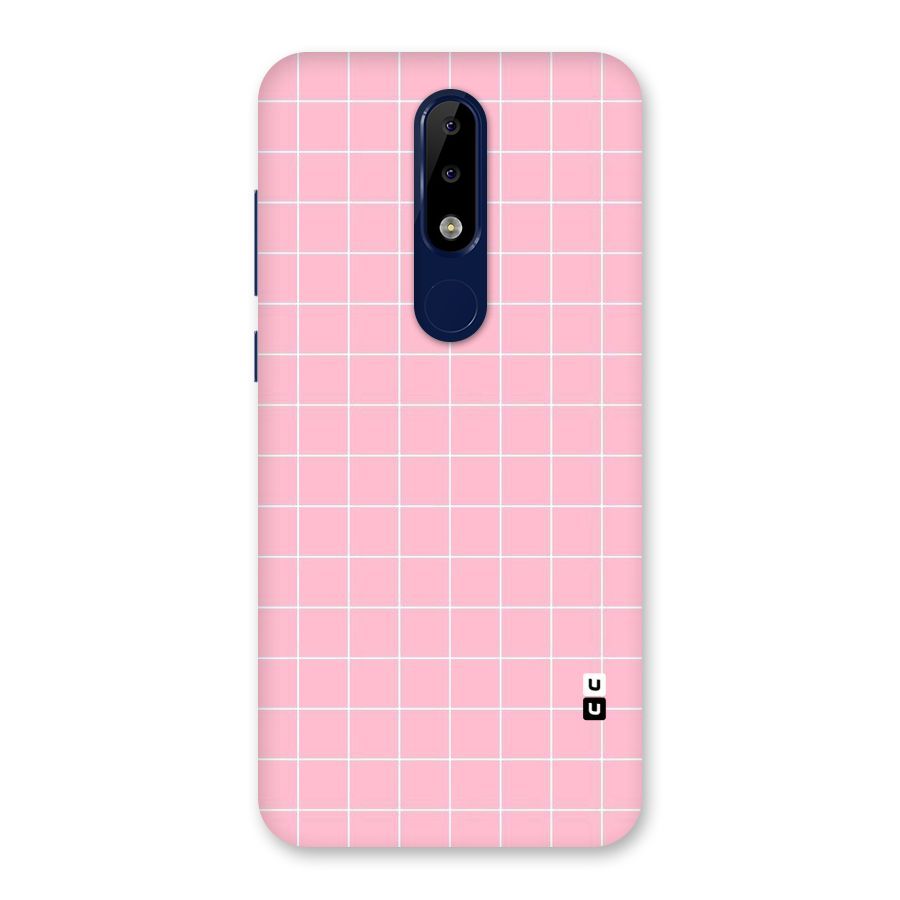 Pink Checks Back Case for Nokia 5.1 Plus