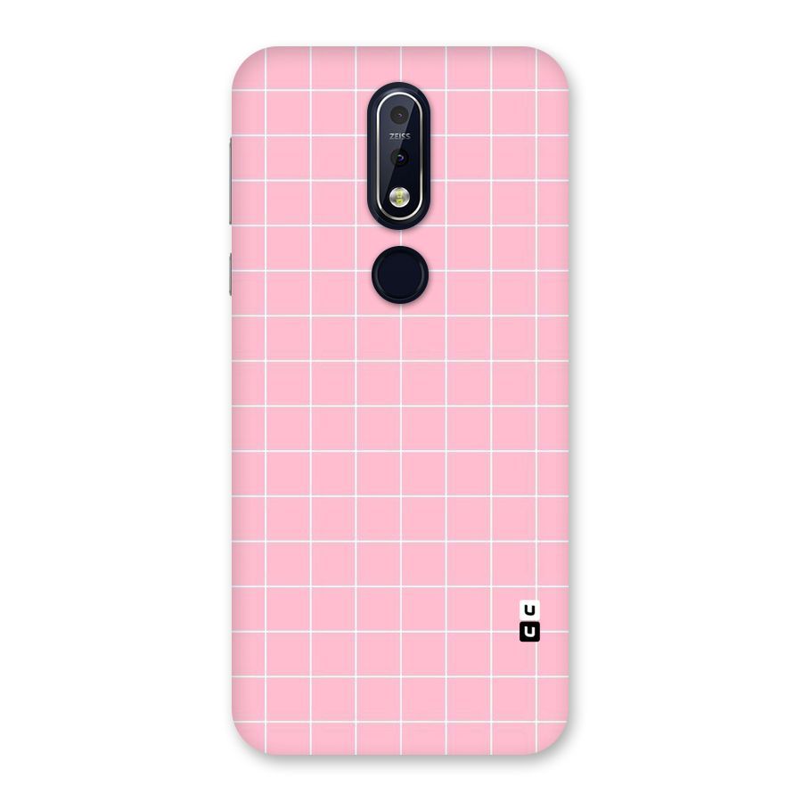 Pink Checks Back Case for Nokia 7.1