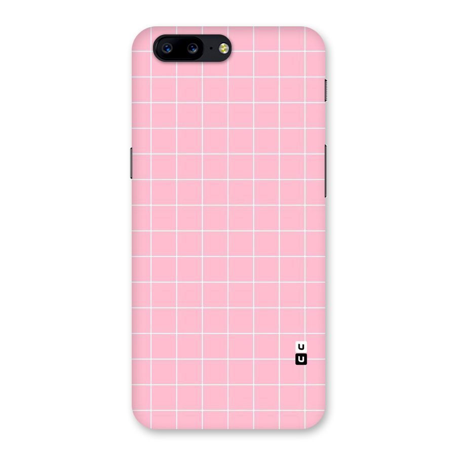 Pink Checks Back Case for OnePlus 5