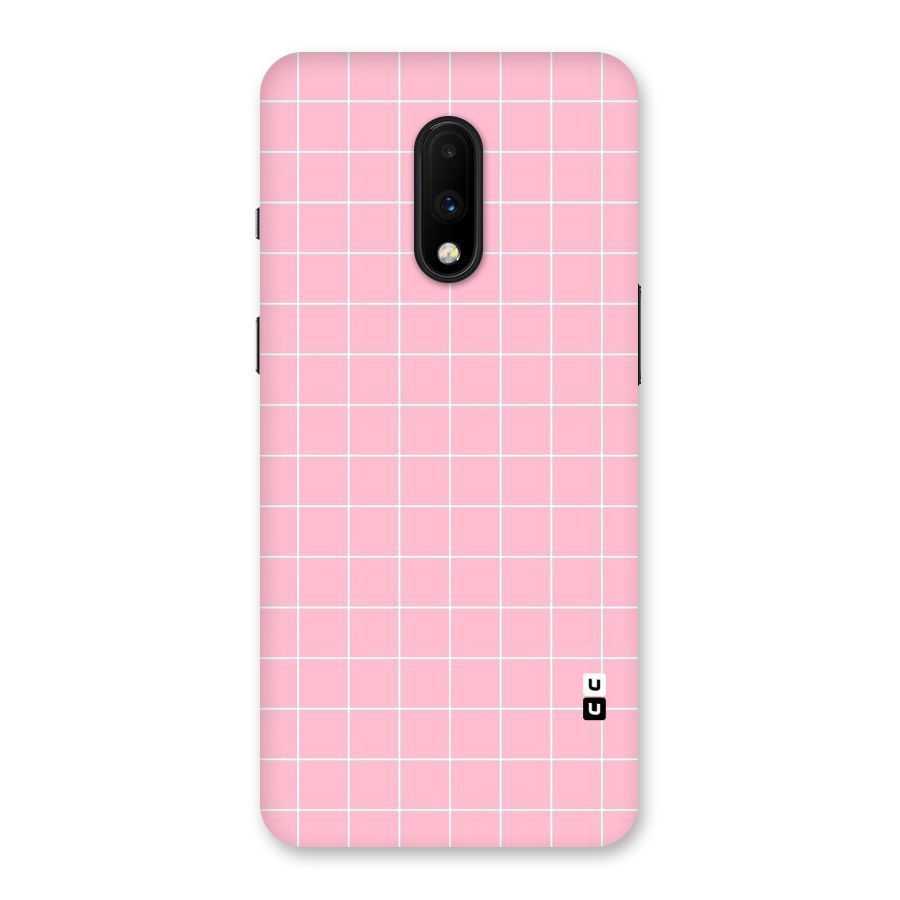 Pink Checks Back Case for OnePlus 7