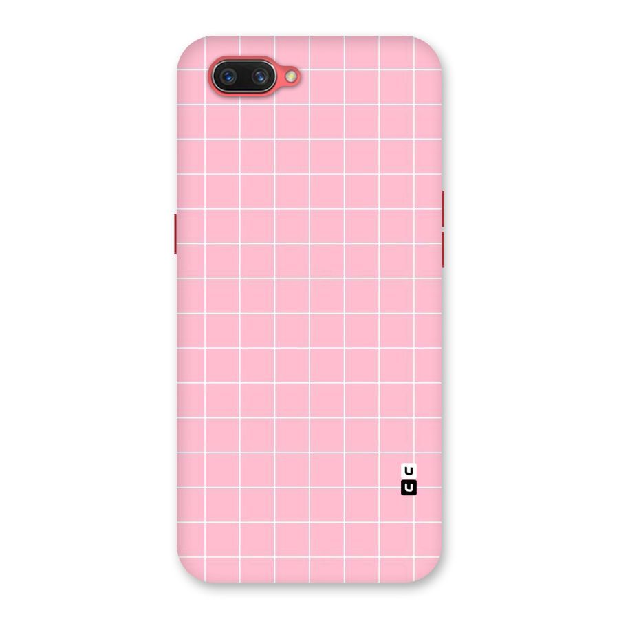Pink Checks Back Case for Oppo A3s