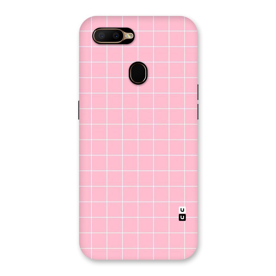 Pink Checks Back Case for Oppo A5s