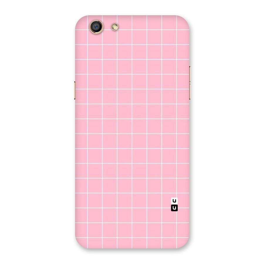 Pink Checks Back Case for Oppo F3