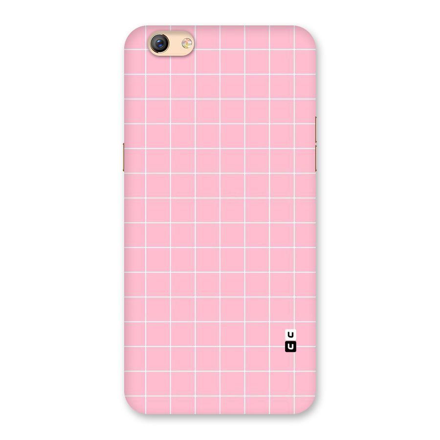 Pink Checks Back Case for Oppo F3 Plus