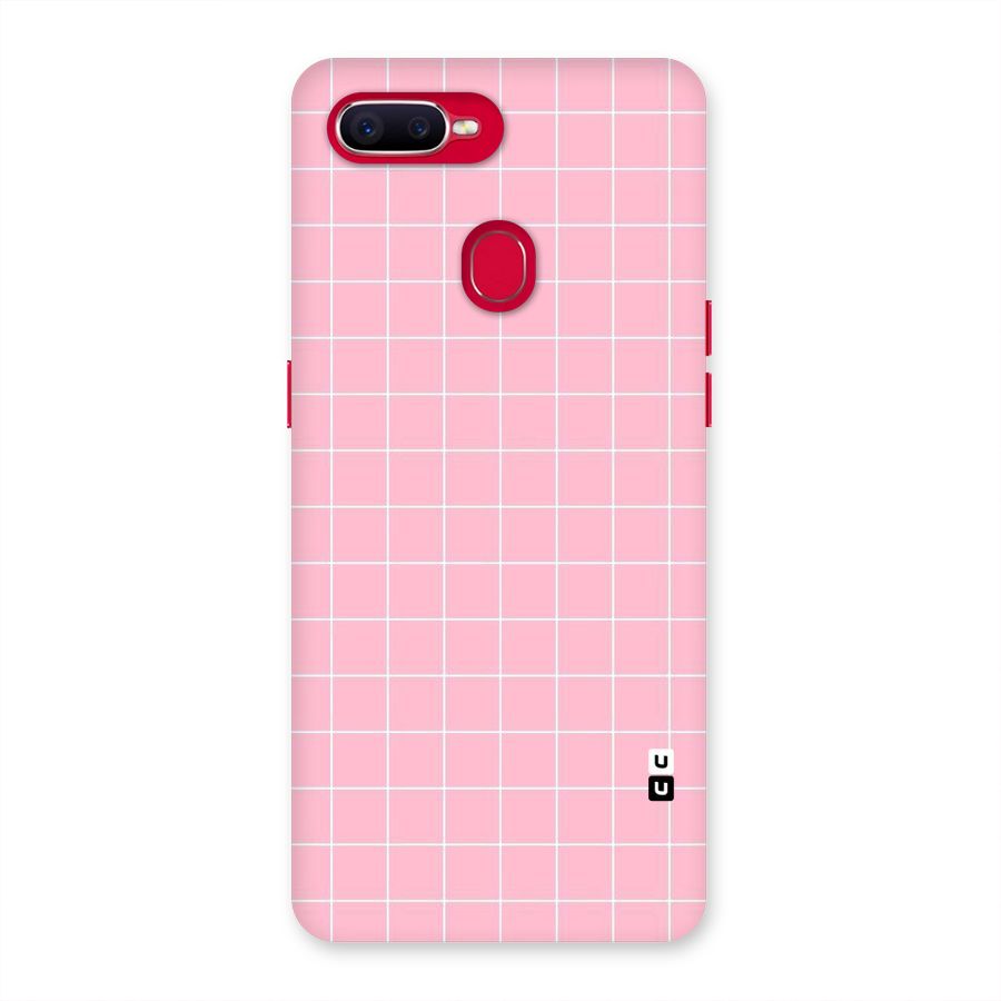 Pink Checks Back Case for Oppo F9 Pro