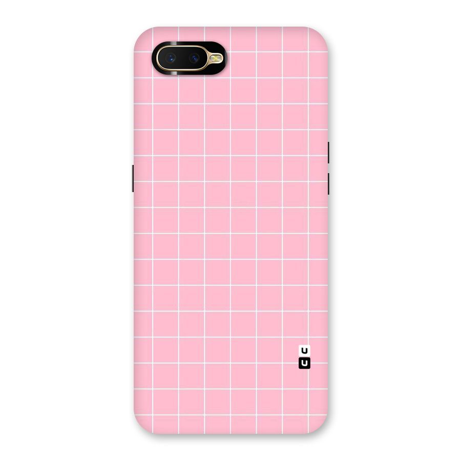 Pink Checks Back Case for Oppo K1