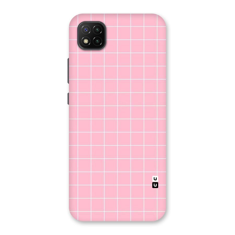 Pink Checks Back Case for Poco C3