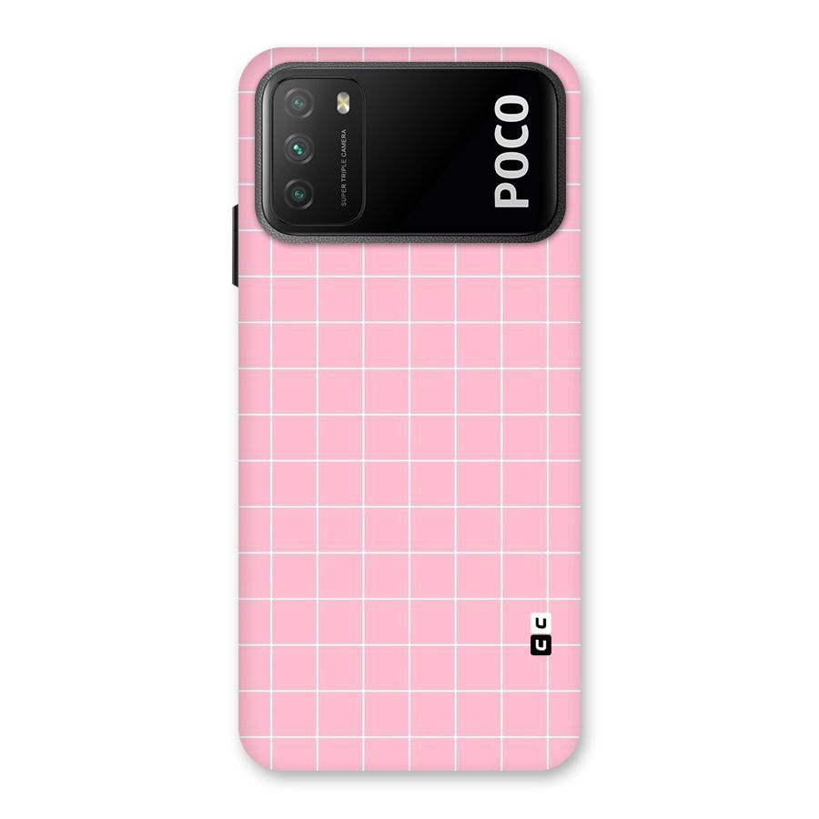 Pink Checks Back Case for Poco M3