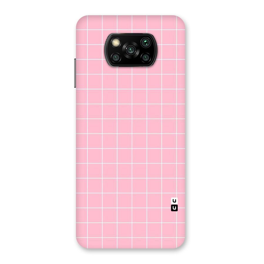 Pink Checks Back Case for Poco X3