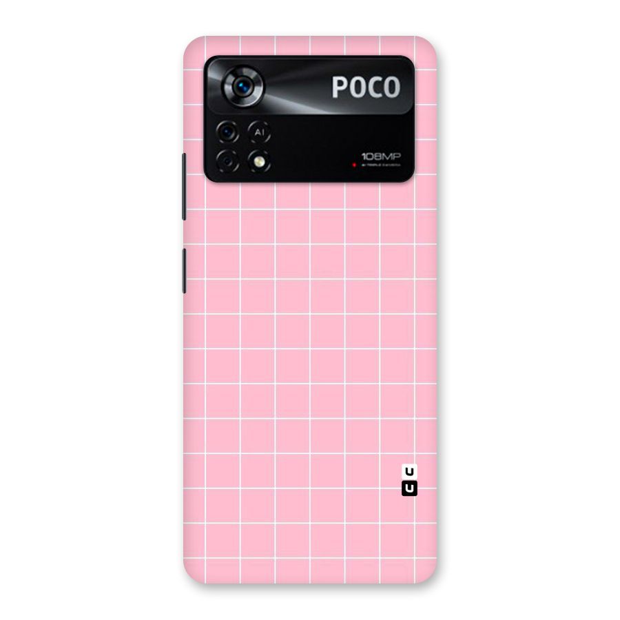 Pink Checks Back Case for Poco X4 Pro 5G