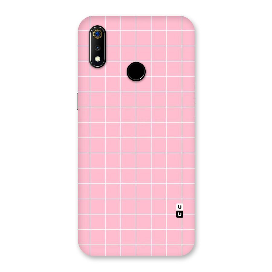 Pink Checks Back Case for Realme 3