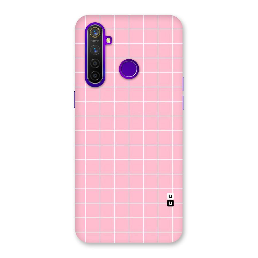 Pink Checks Back Case for Realme 5 Pro