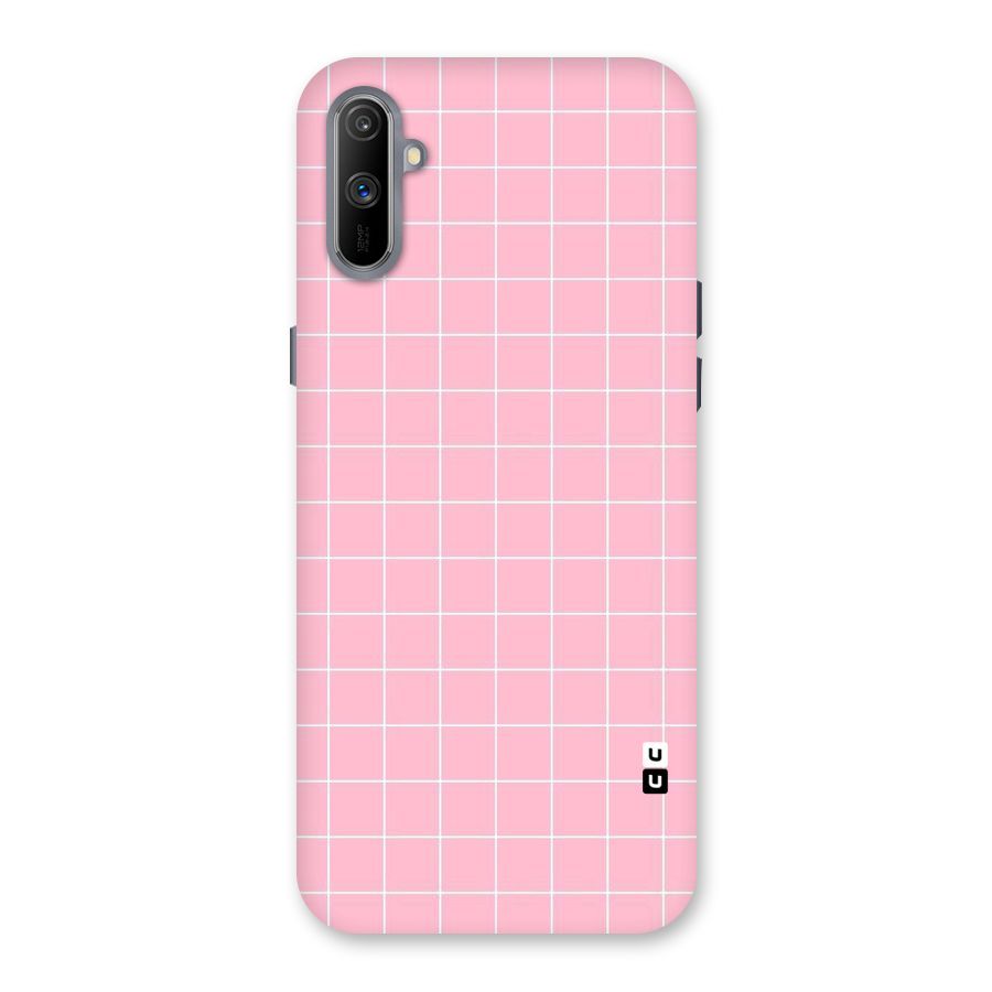 Pink Checks Back Case for Realme C3