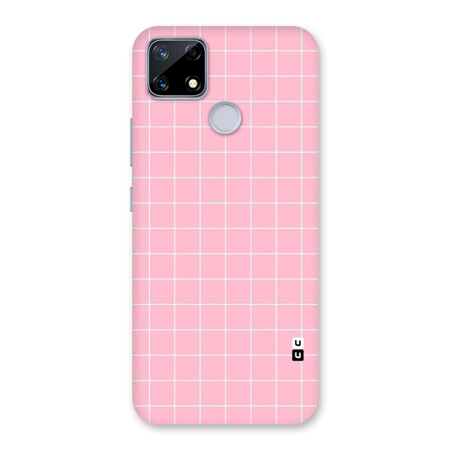 Pink Checks Back Case for Realme Narzo 20