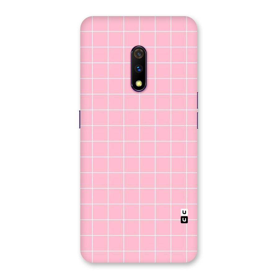Pink Checks Back Case for Realme X