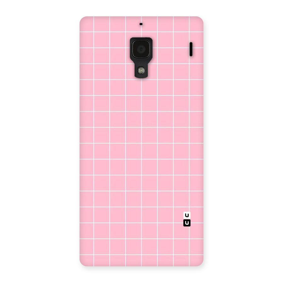 Pink Checks Back Case for Redmi 1S