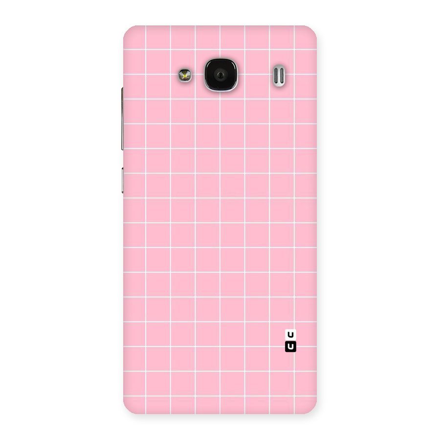 Pink Checks Back Case for Redmi 2s