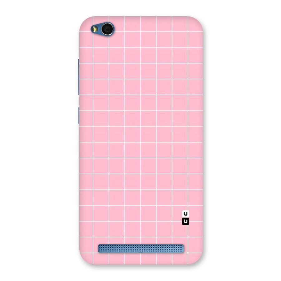 Pink Checks Back Case for Redmi 5A