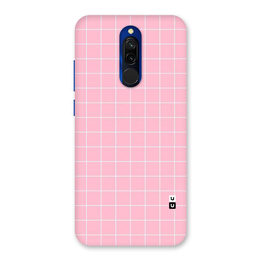 Pink Checks Back Case for Redmi 8