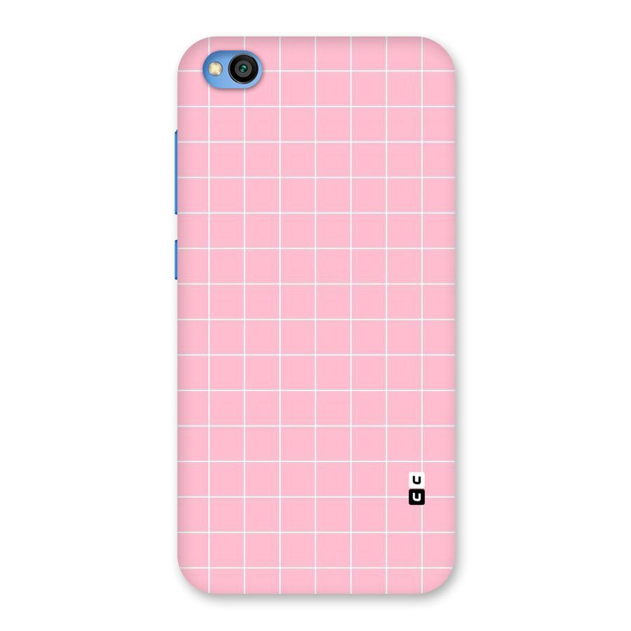 Pink Checks Back Case for Redmi Go