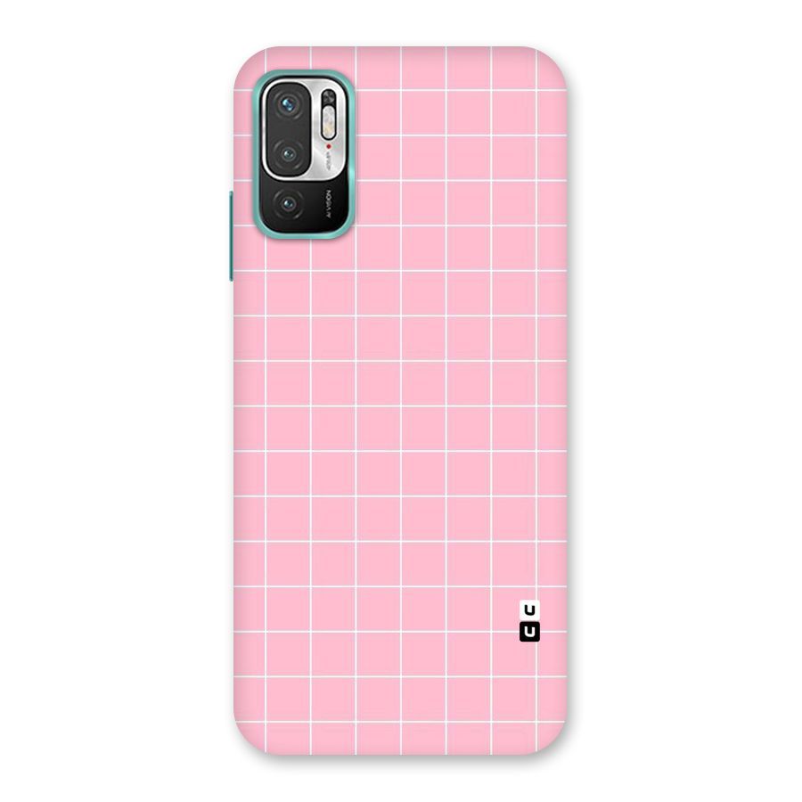 Pink Checks Back Case for Redmi Note 10T 5G