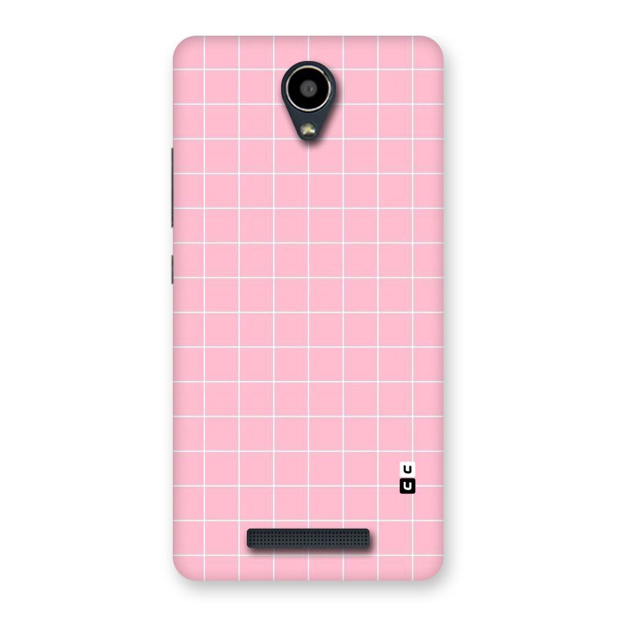 Pink Checks Back Case for Redmi Note 2