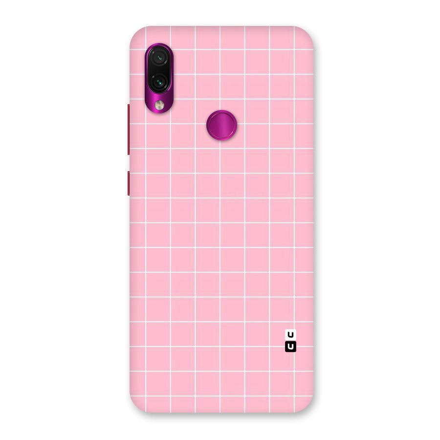 Pink Checks Back Case for Redmi Note 7 Pro