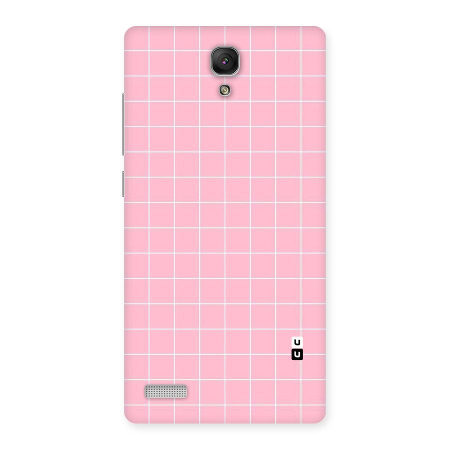 Pink Checks Back Case for Redmi Note Prime