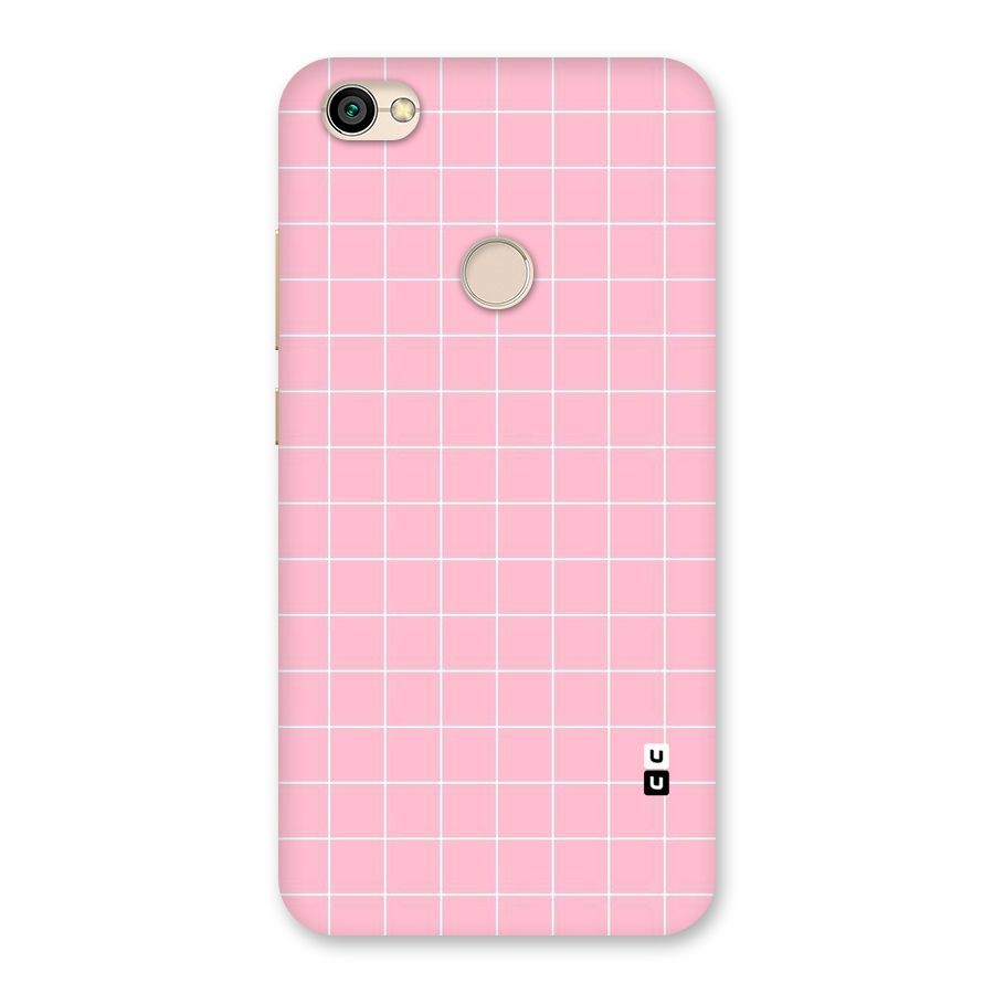 Pink Checks Back Case for Redmi Y1 2017