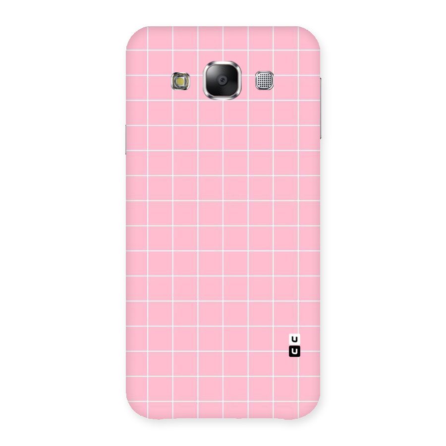 Pink Checks Back Case for Samsung Galaxy E5