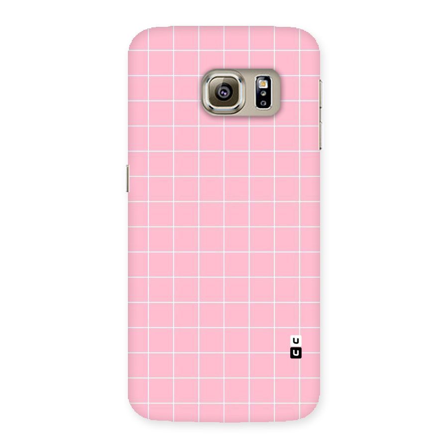 Pink Checks Back Case for Samsung Galaxy S6 Edge
